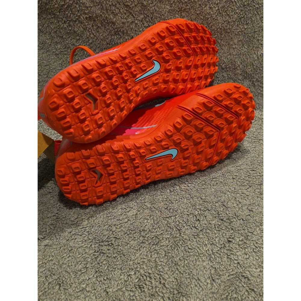 Nike Air Zoom Turf Indoor Soccer Shoes FQ8284-800 2Y New Orange Pink Teal - Picture 6 of 8